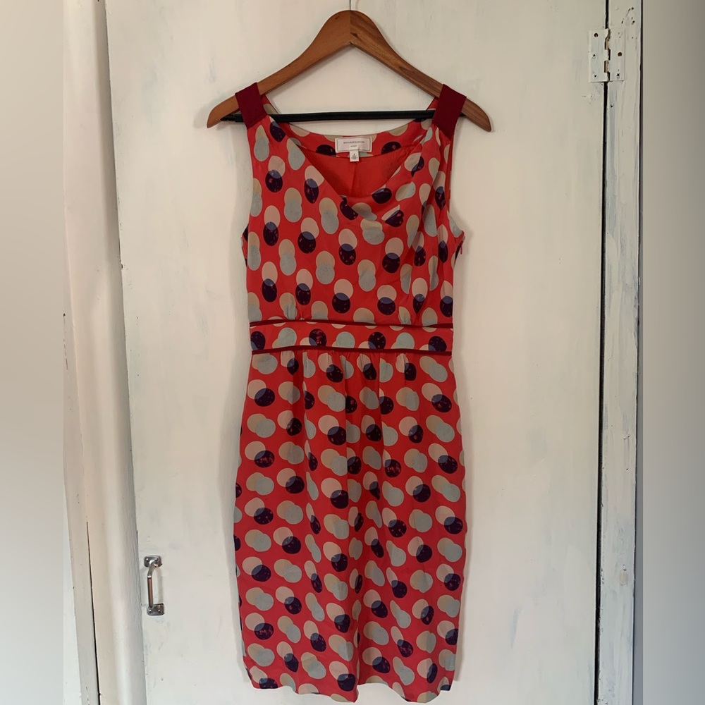 Moulinette soeurs dress coral silk pockets